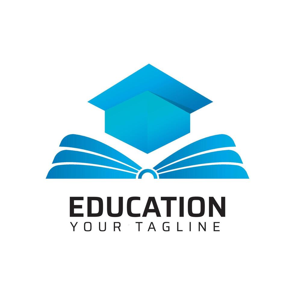 Book Hat education logo vector