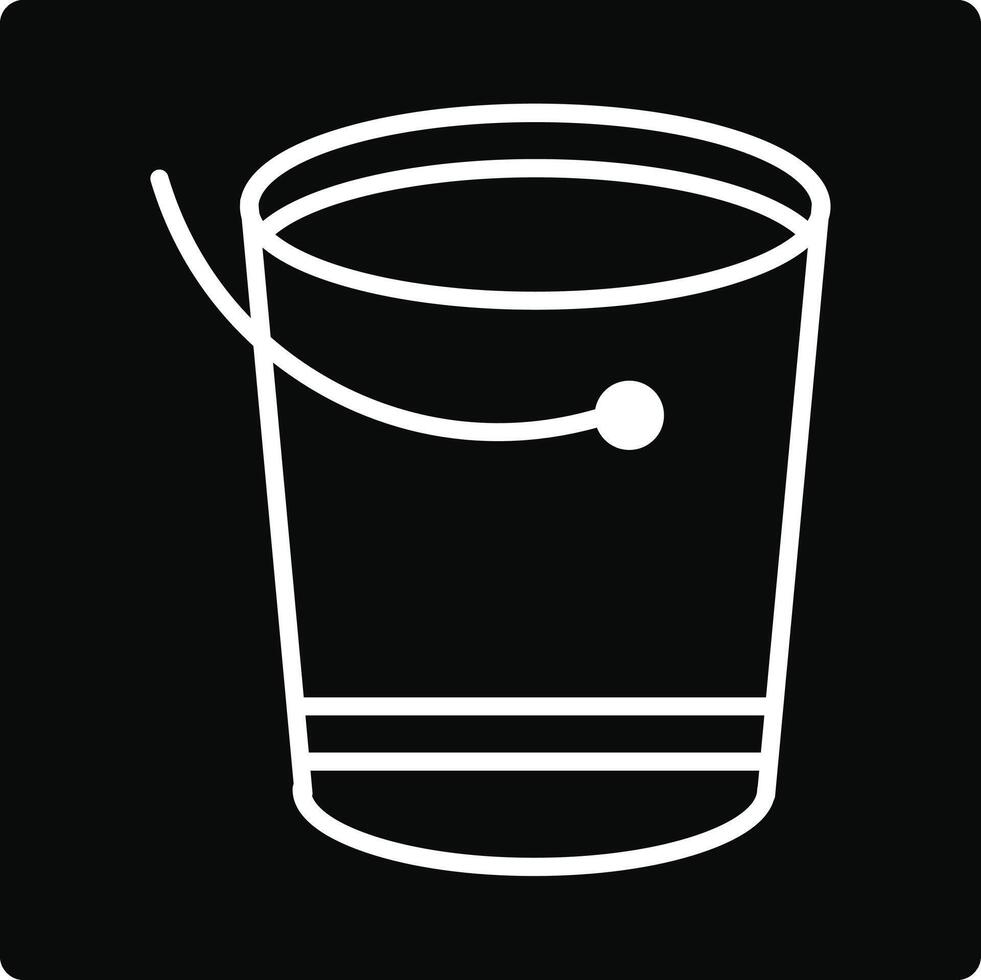 Water Bucket Illustration Icon vector