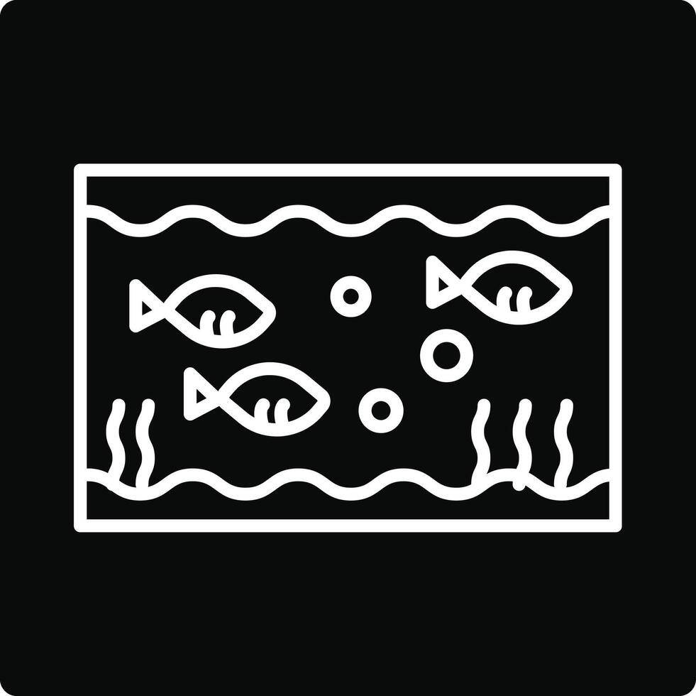 Fish Tank Illustration Icon vector