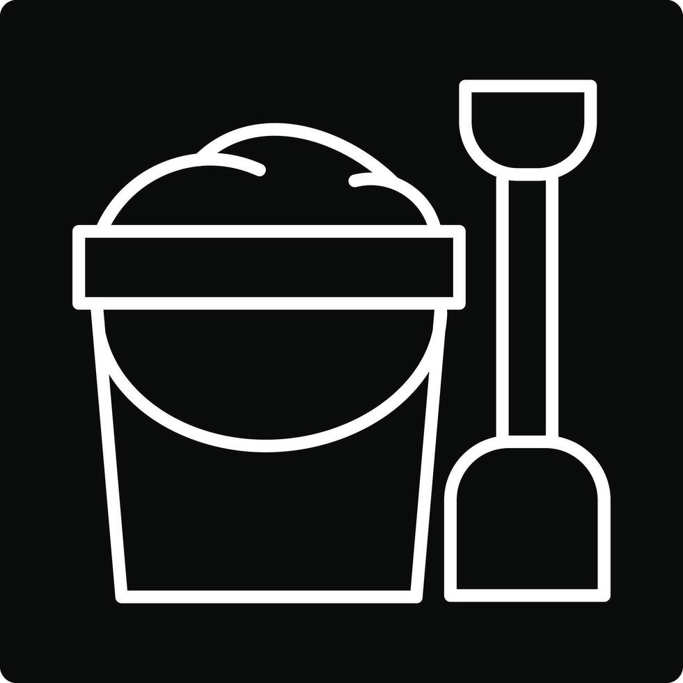 Sand Bucket Illustration Icon vector