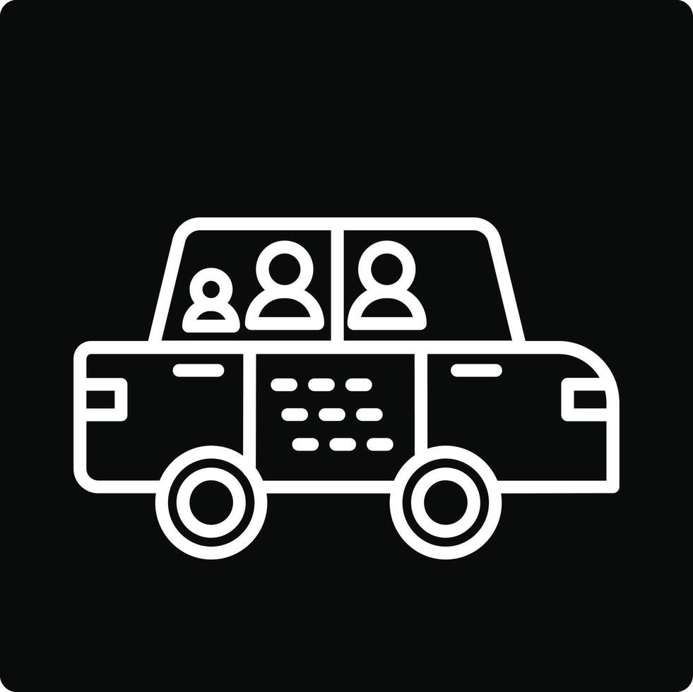 Family Car Illustration Icon vector