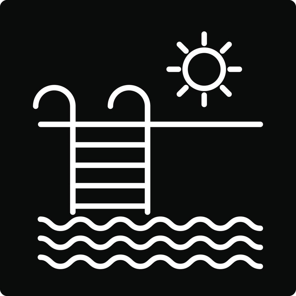 Swimming Pool Illustration Icon vector