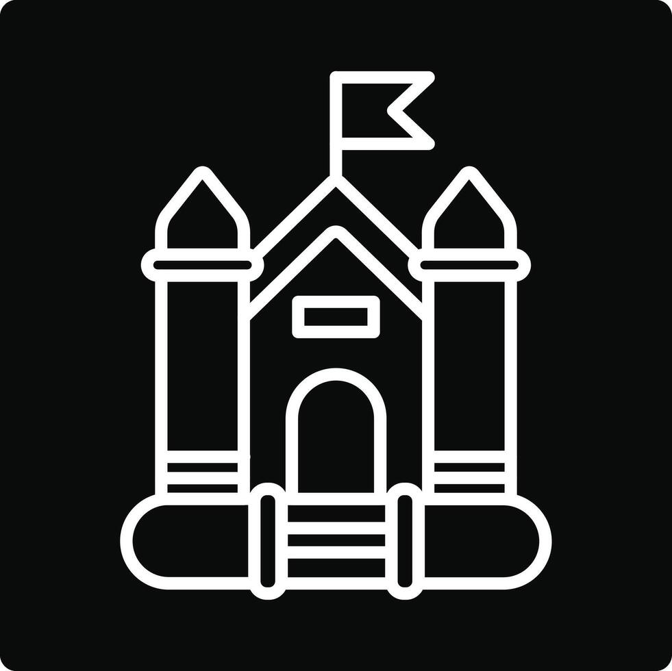 Bouncy Castle Illustration Icon vector