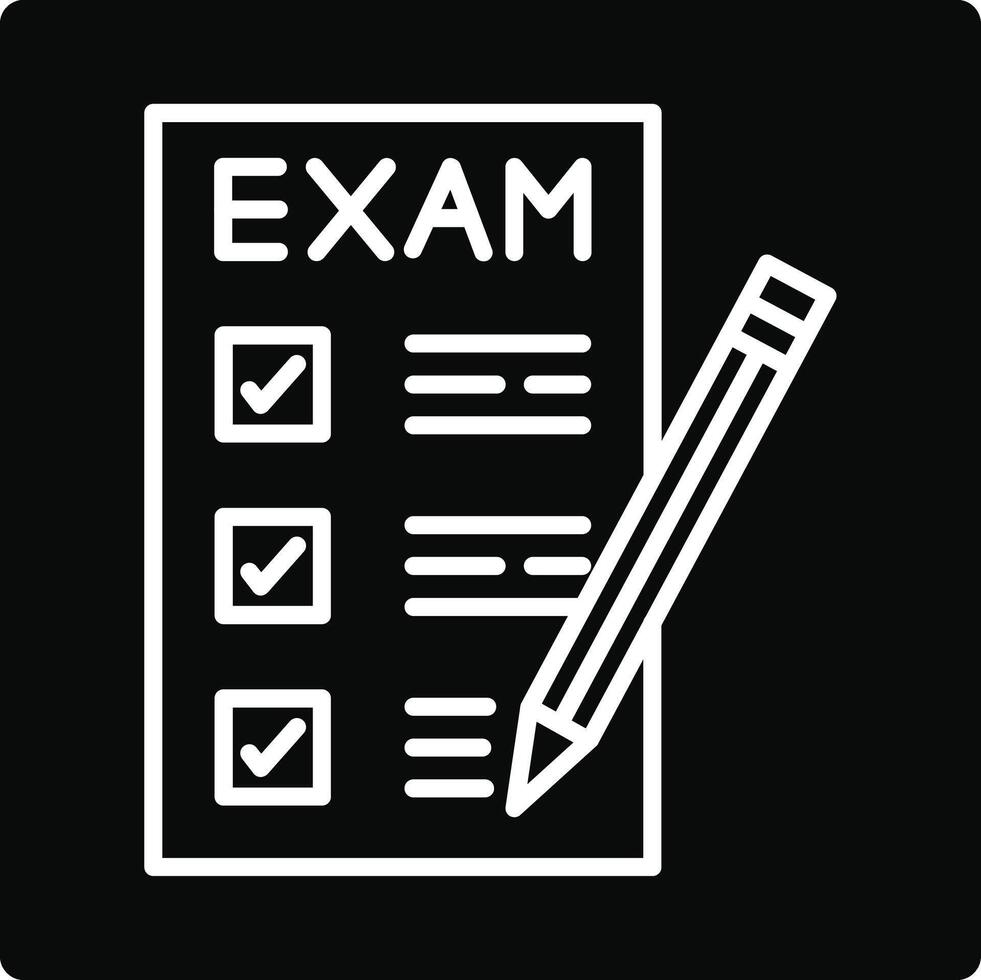 Exam Illustration Icon vector