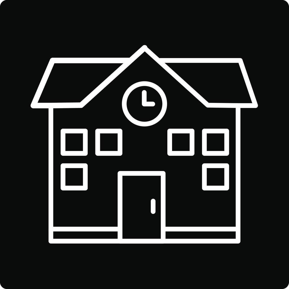 A house with a clock on the front and a window vector