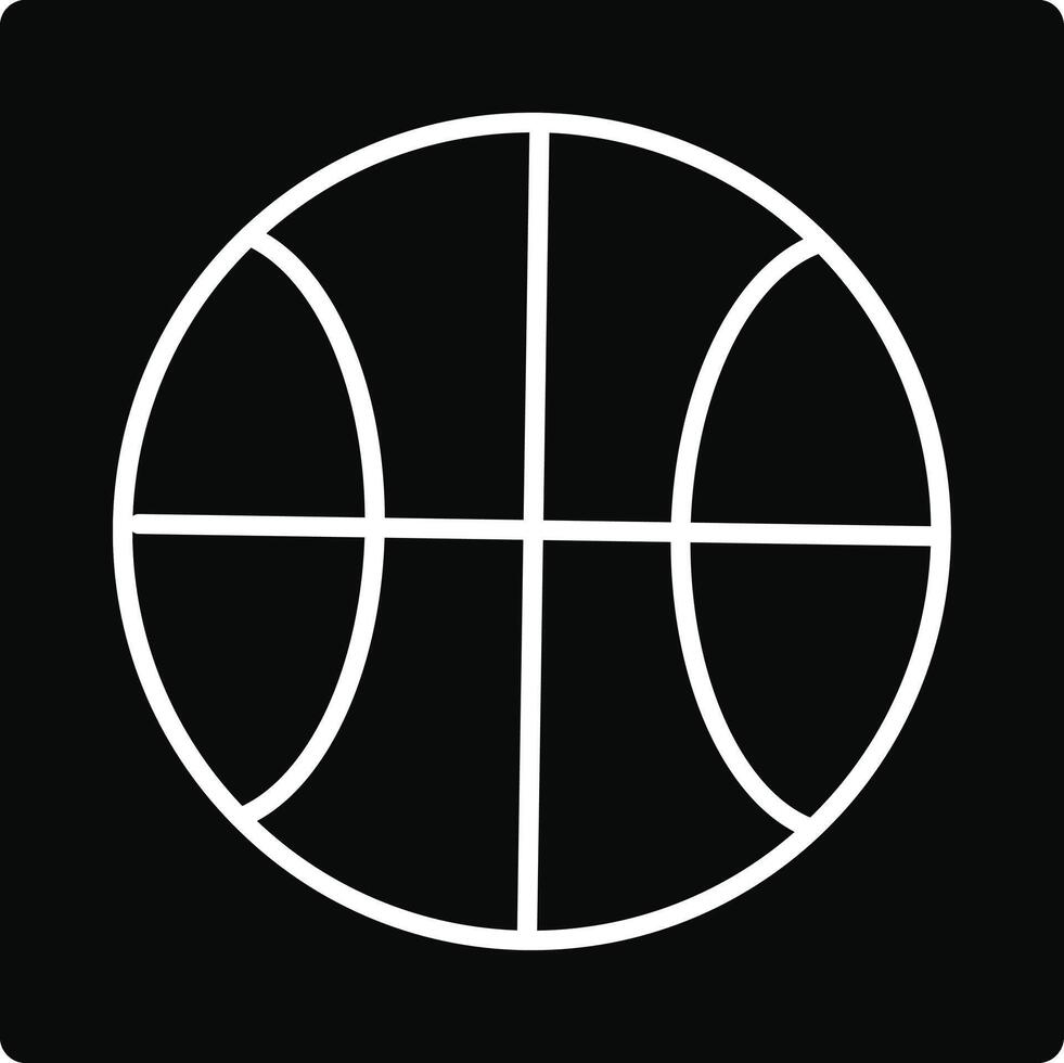 Basketball icon on black background vector