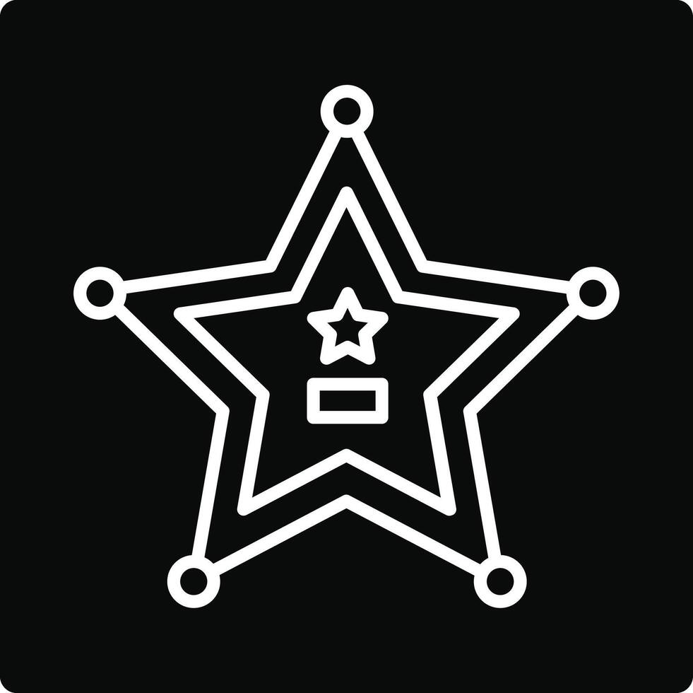 Sheriff Badge Illustration Icon vector