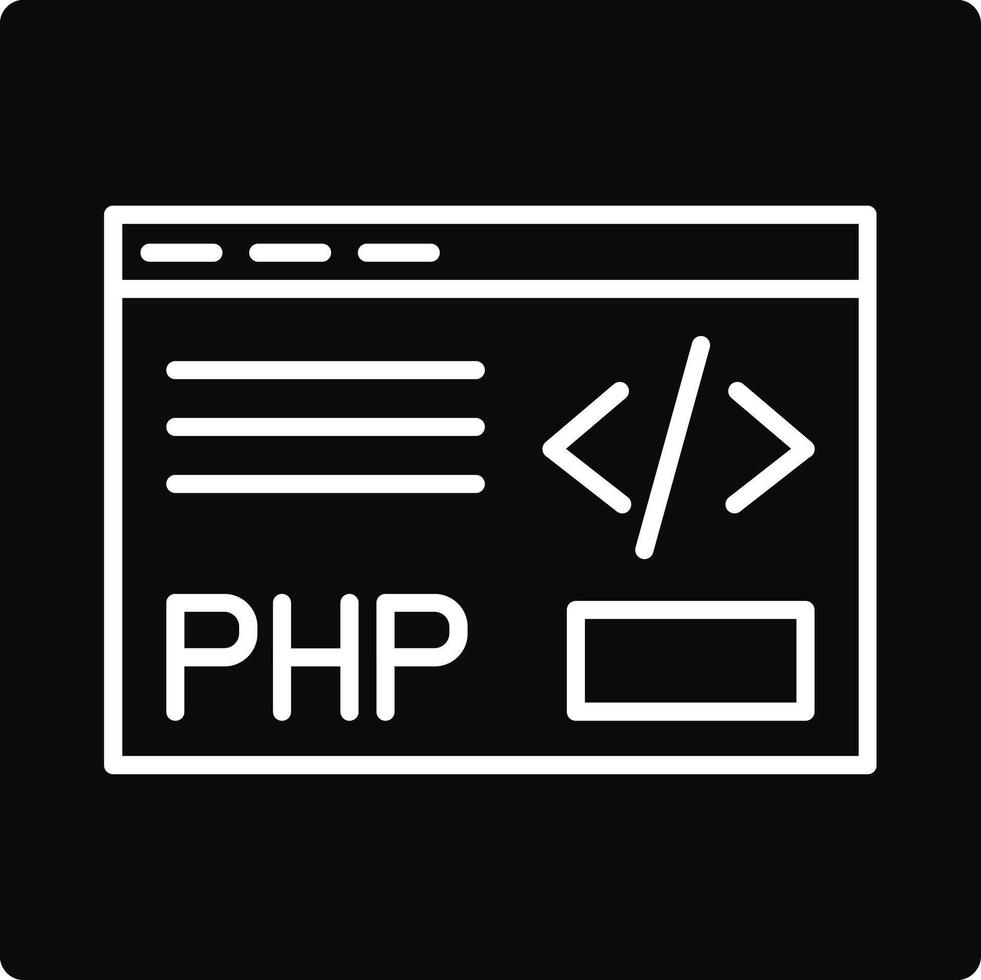 PHP Coding Illustration Icon vector