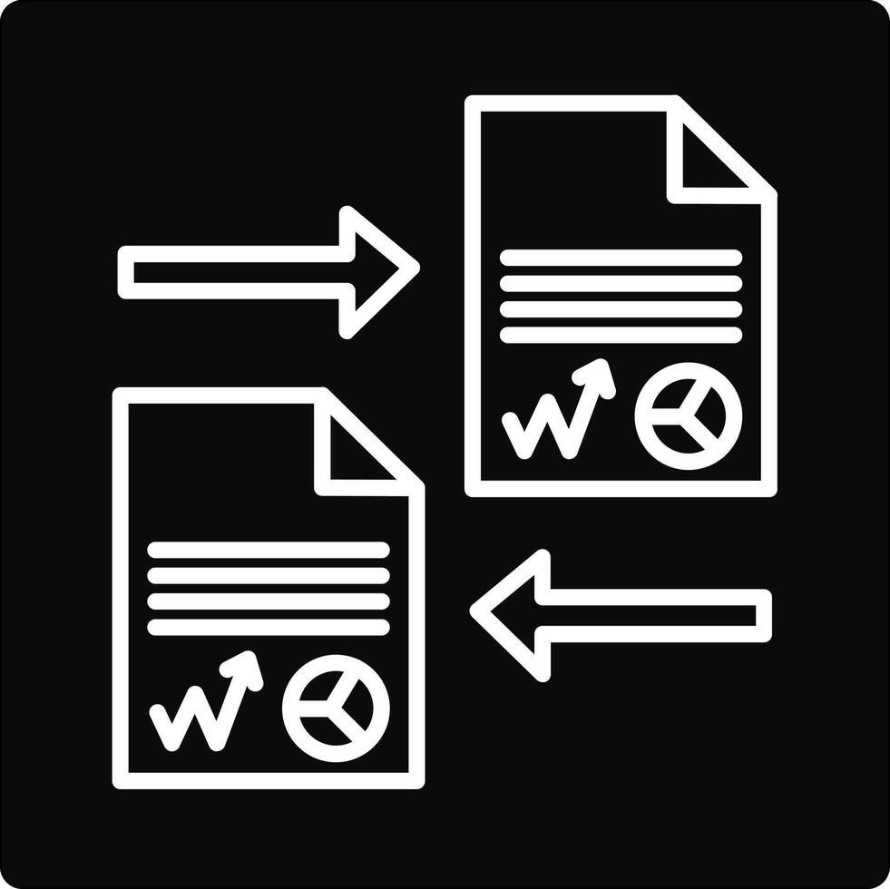 Documents Exchange Illustration Icon vector