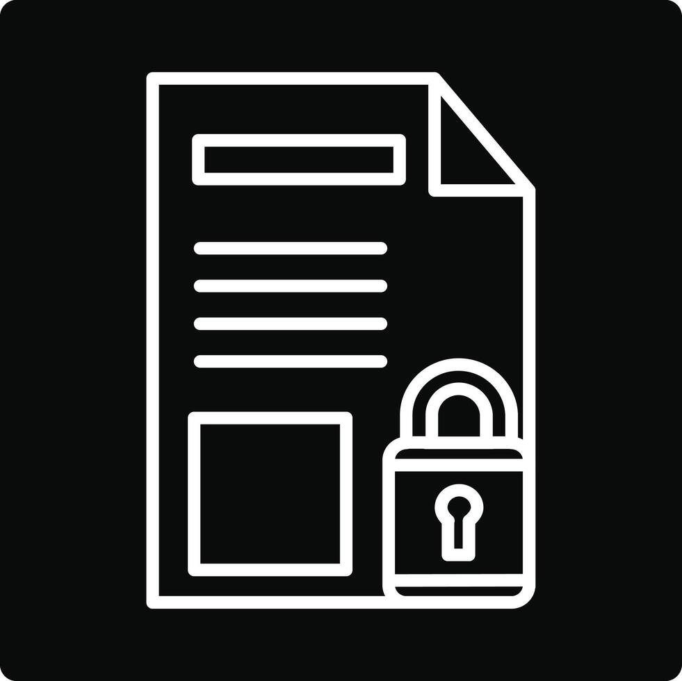 File Protection Illustration Icon vector