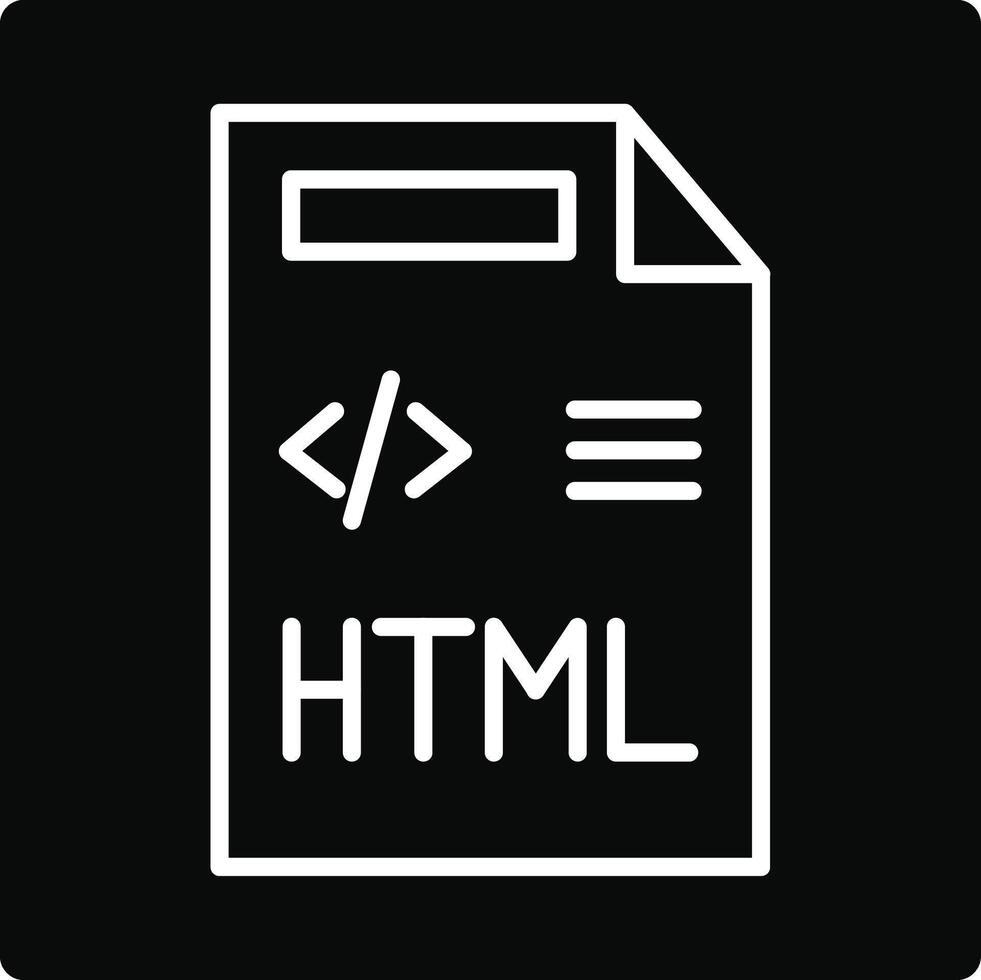 HTML File Illustration Icon vector