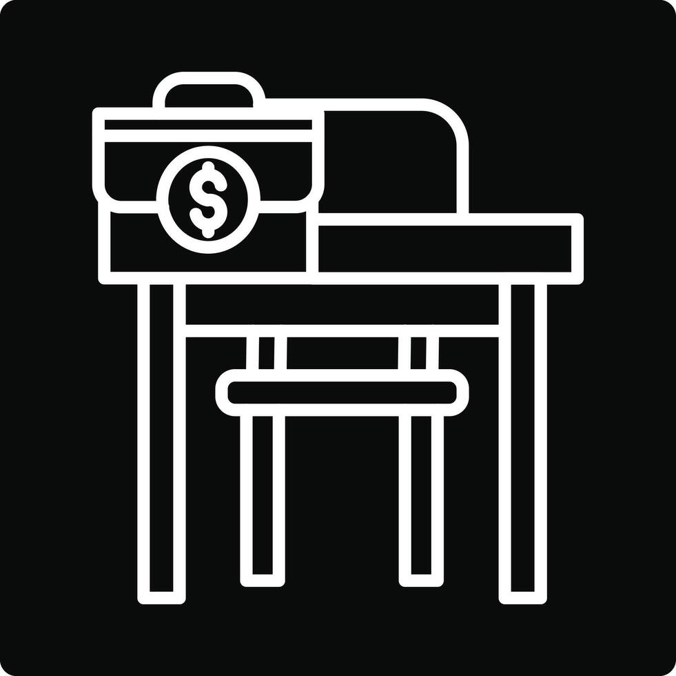 Desk Chair Illustration Icon vector