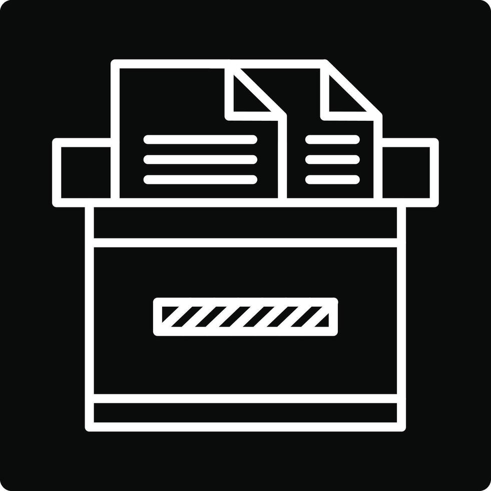 Documents Box Illustration Icon vector