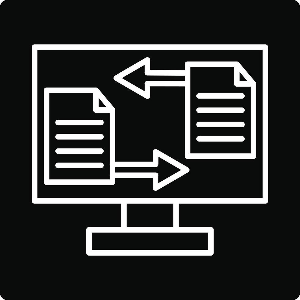 Online File Transfer Illustration Icon vector