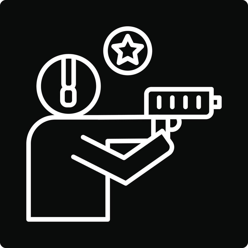 Police Shooting Illustration Icon vector