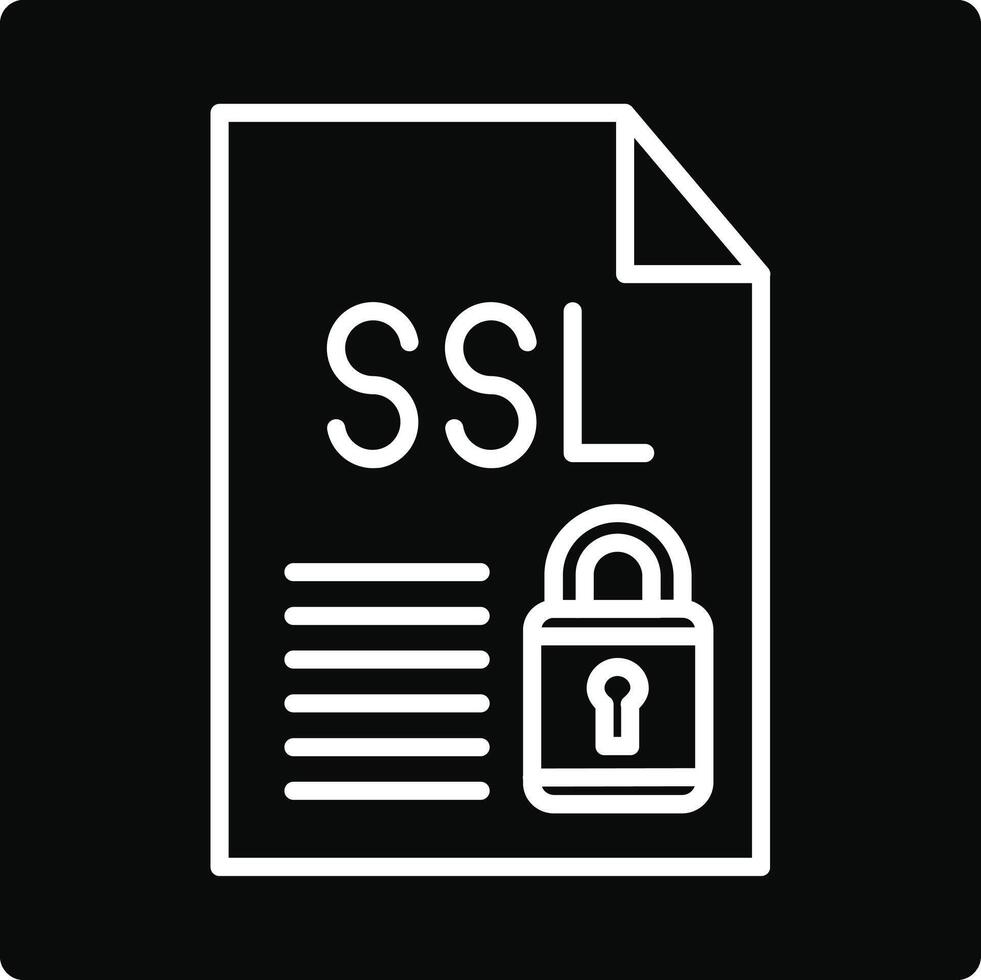 SSL File Illustration Icon vector