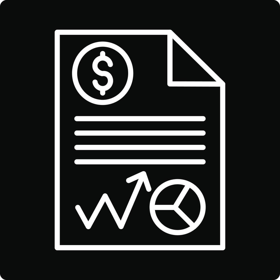 Stock Market Report Illustration Icon vector