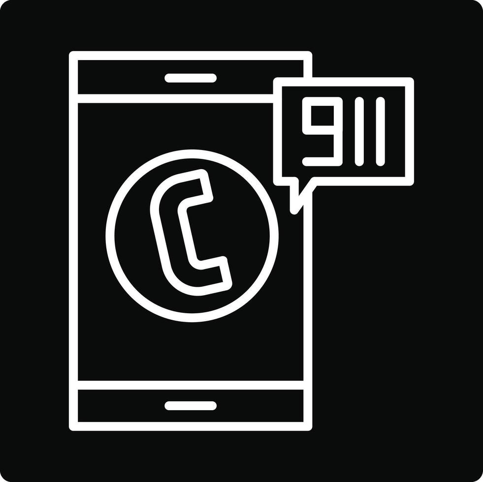 Call 911 Illustration Icon vector
