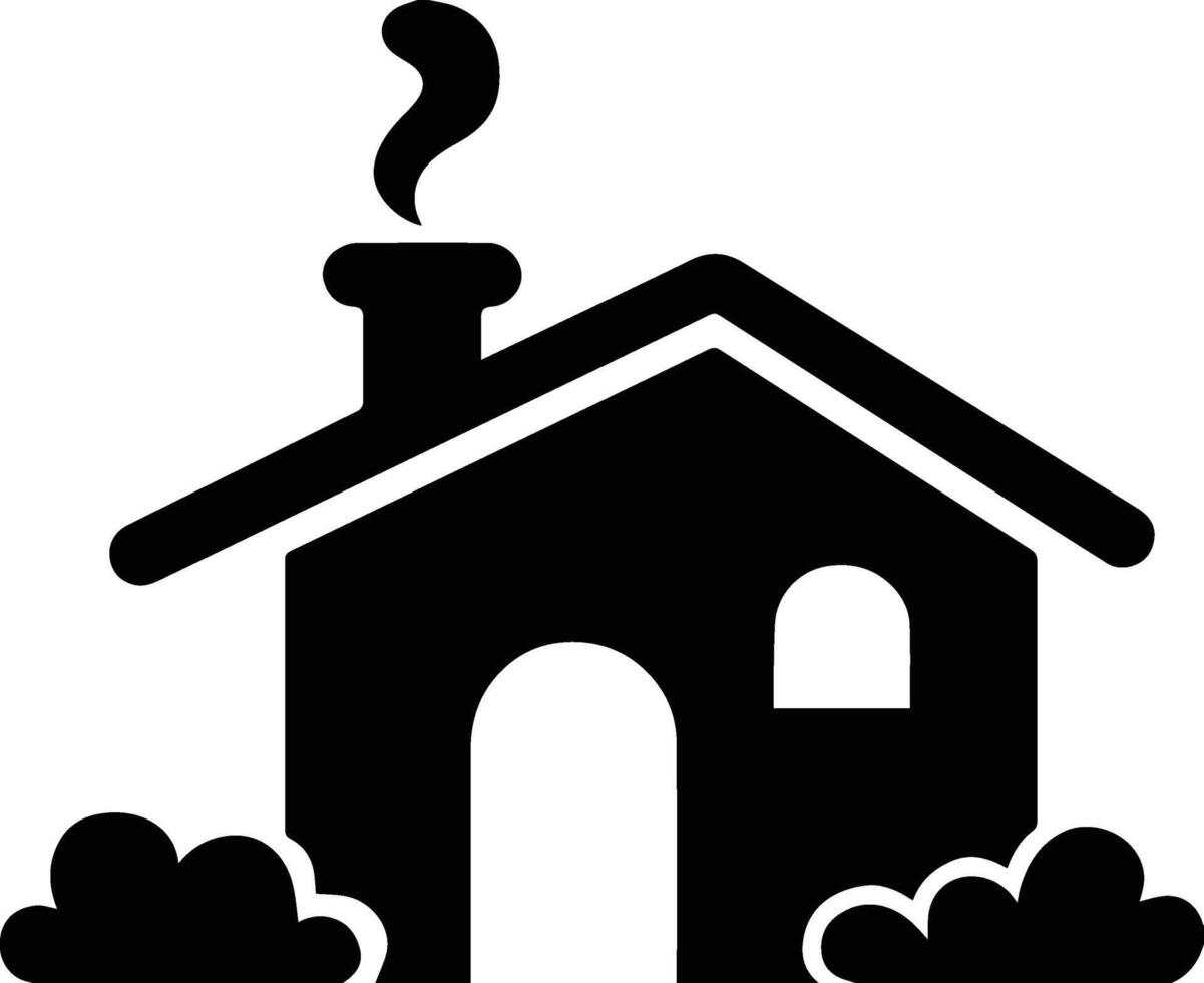Home silhouette clipart illustration vector