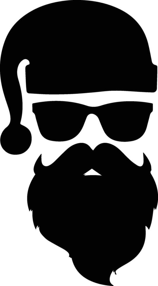 Santa hat silhouette clipart illustration vector