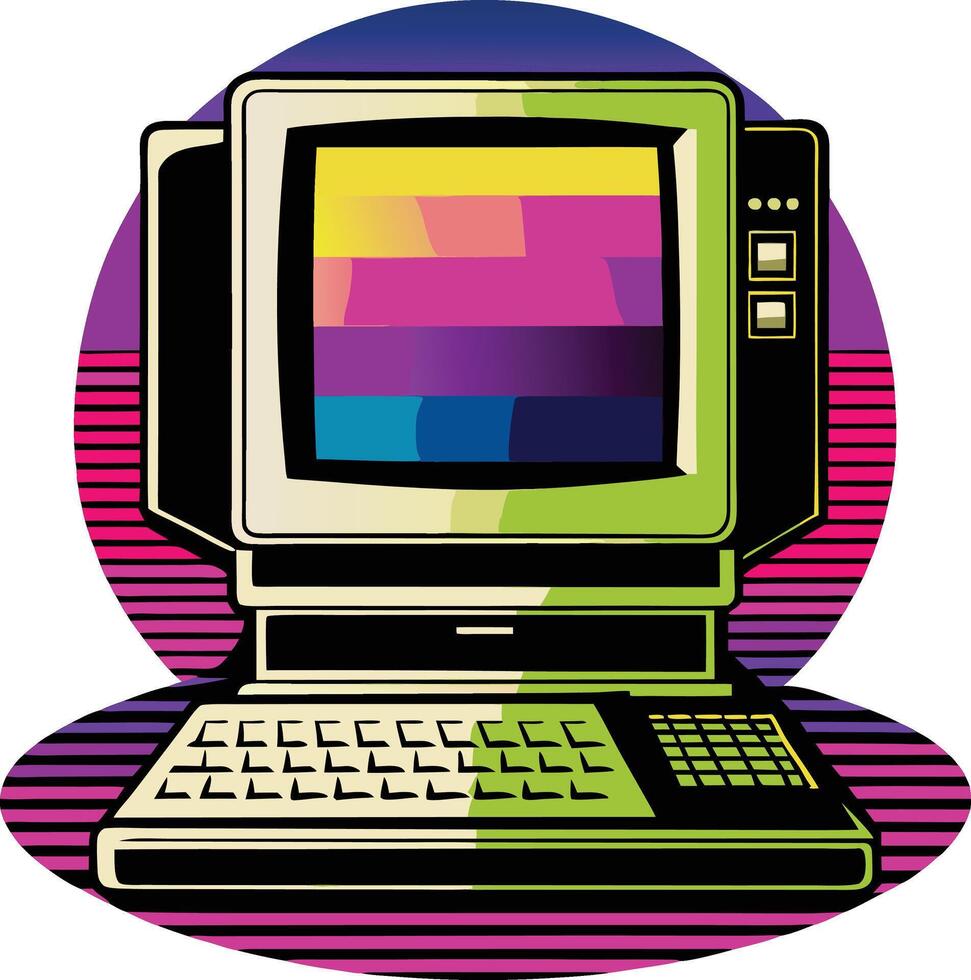 Computer silhouette Illustration clipart vector