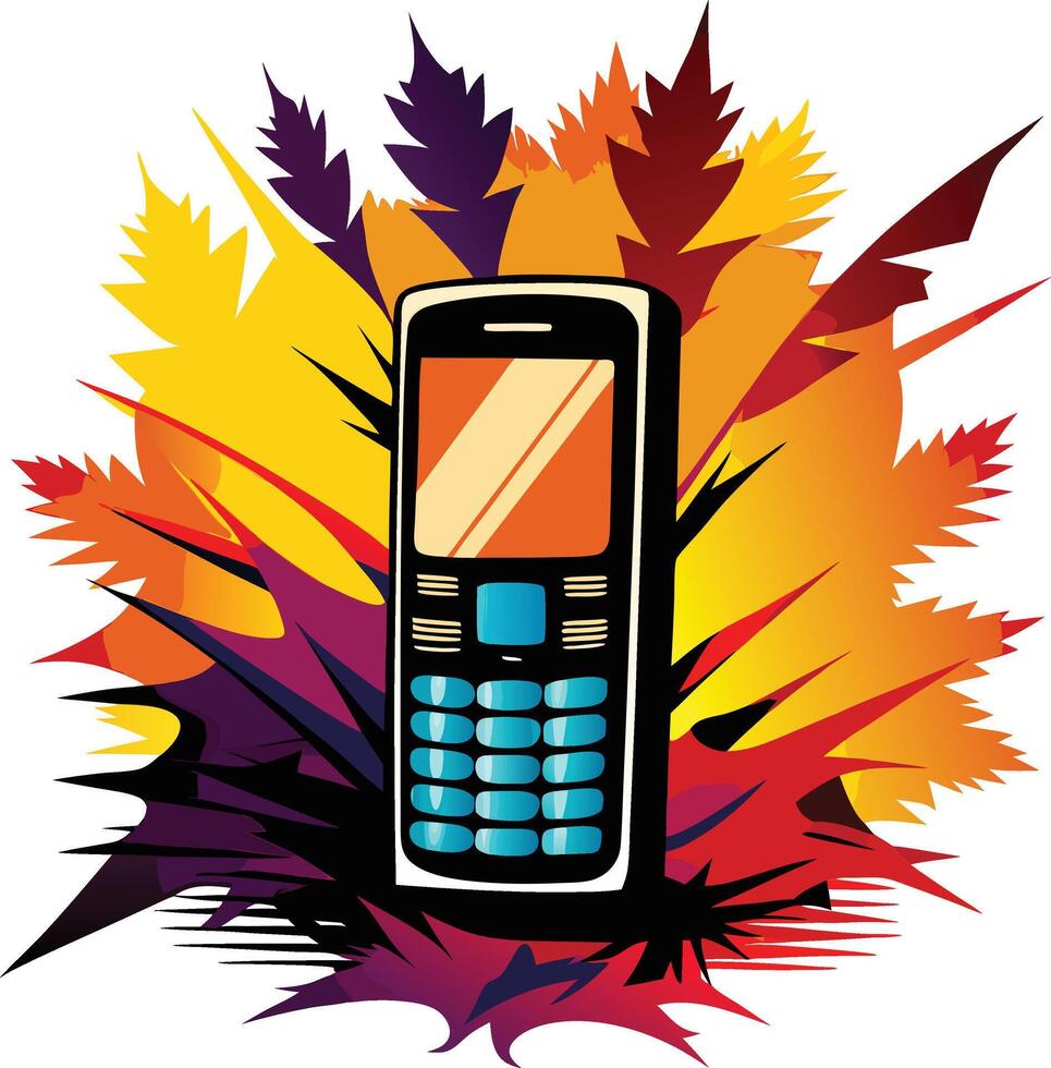 Mobile phone silhouette vector