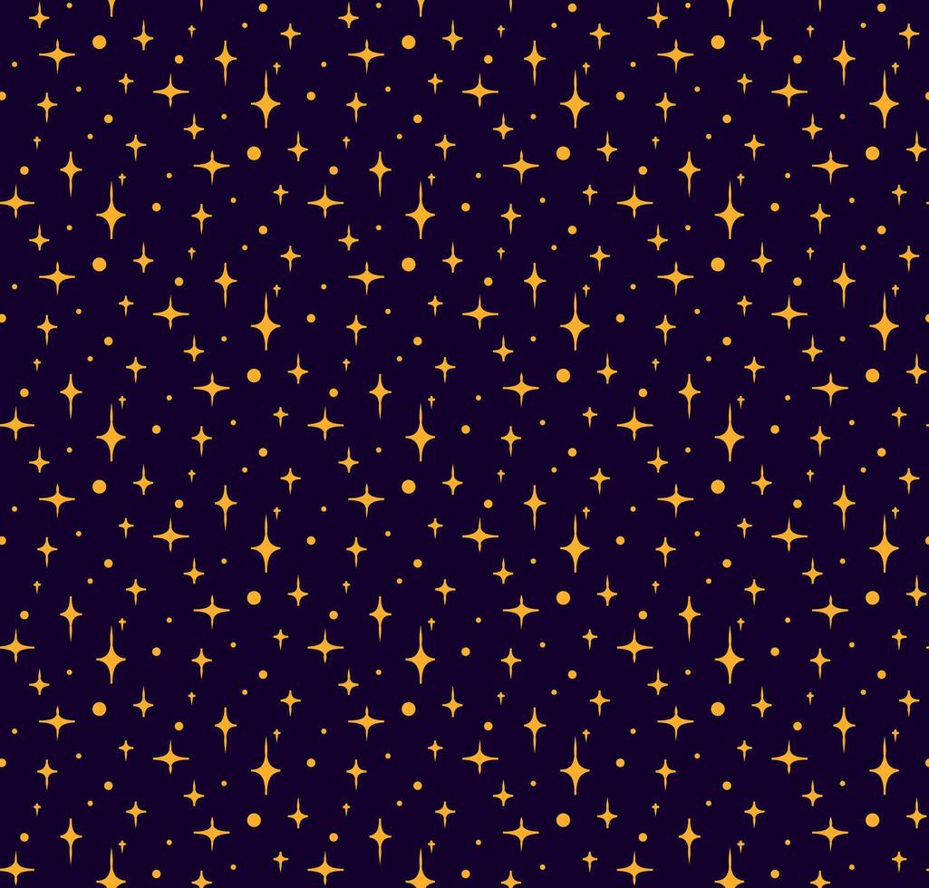 night sky, stars seamless graphic pattern vector