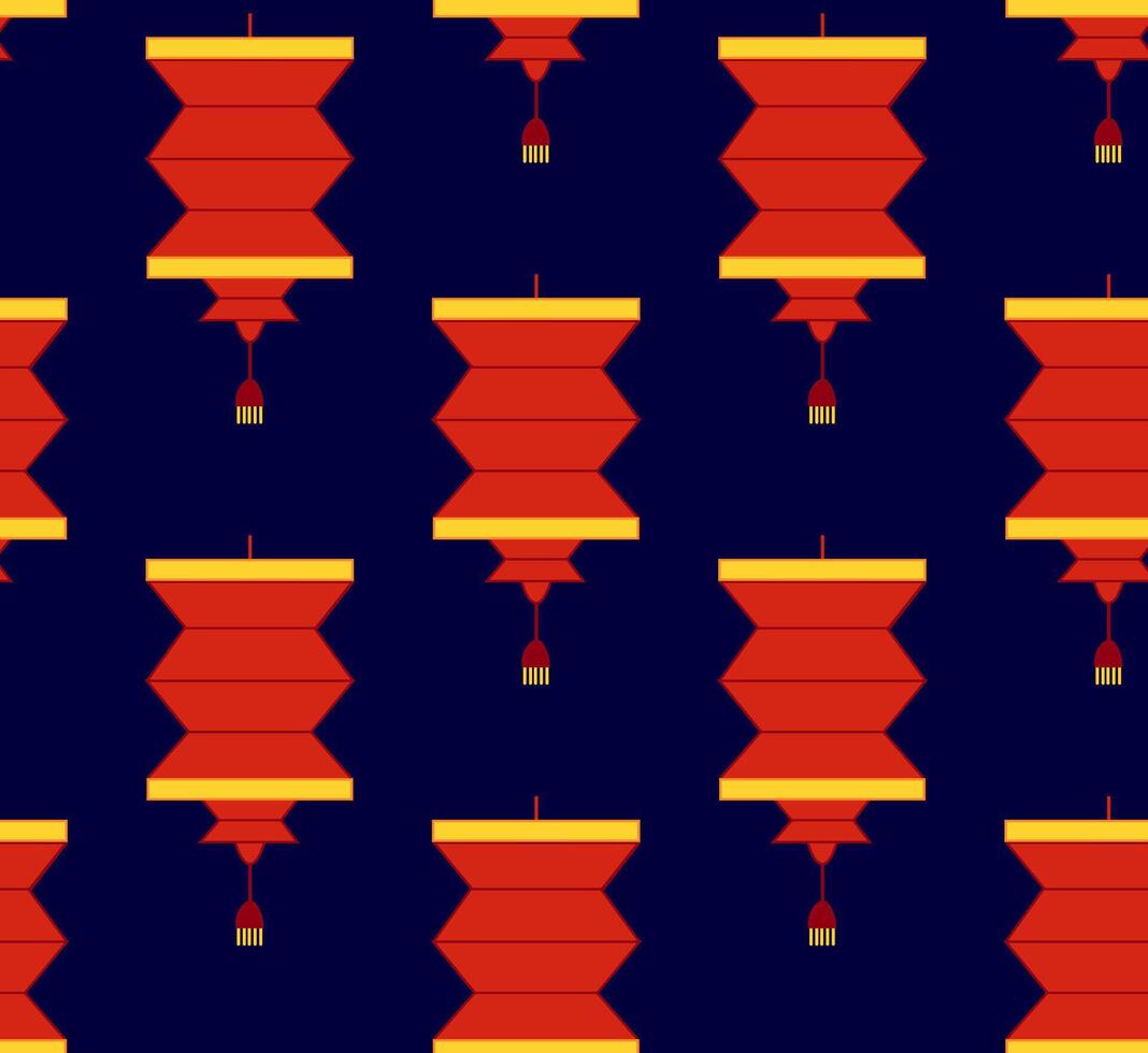 Chinese Lanterns seamless pattern. Chinese New Year, Mid Autumn Festival background, banner and greeting card. Graphic minimalist geometric design. illustration vector
