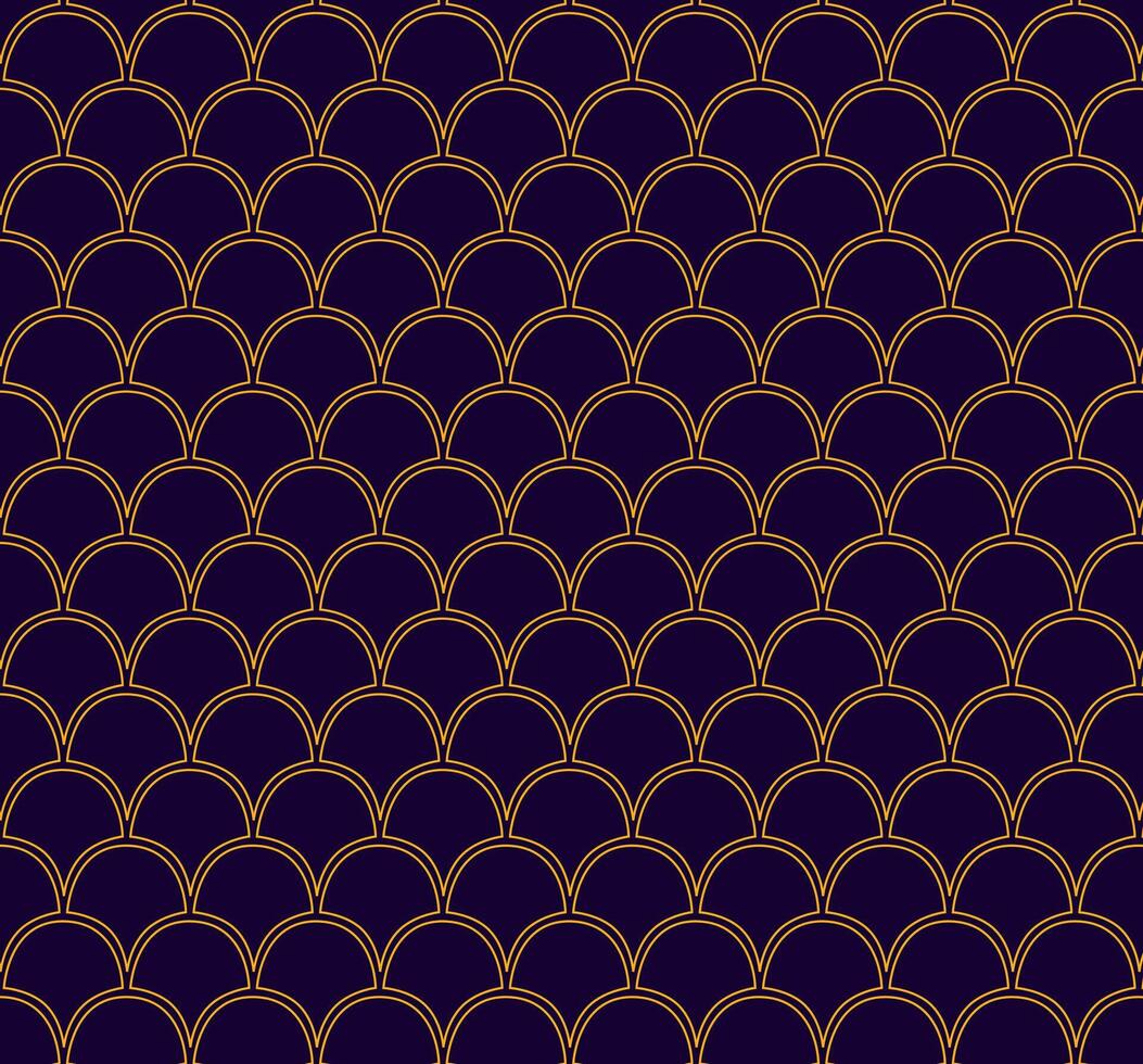 Vintage Art Deco Seamless Pattern. china asia traditional element. Graphic on dark background. Geometric decorative texture vector