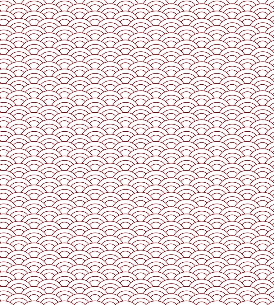 red Wave Chinese oriental seamless pattern background fabric and wallpaper. graphic illustration vector