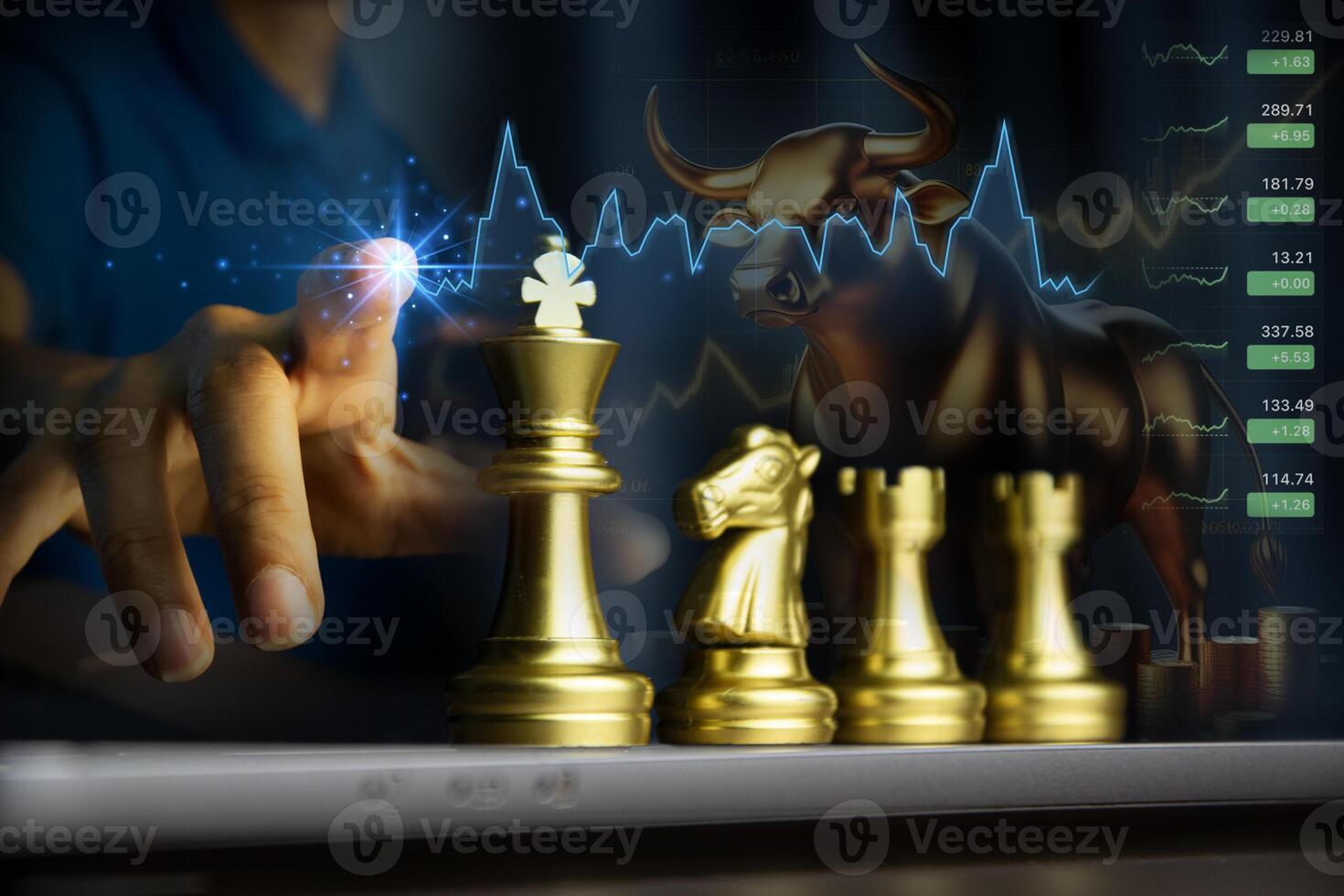 Stock Market Concepts and Cryptocurrency Scripts Buying and Trading in Bull Markets photo
