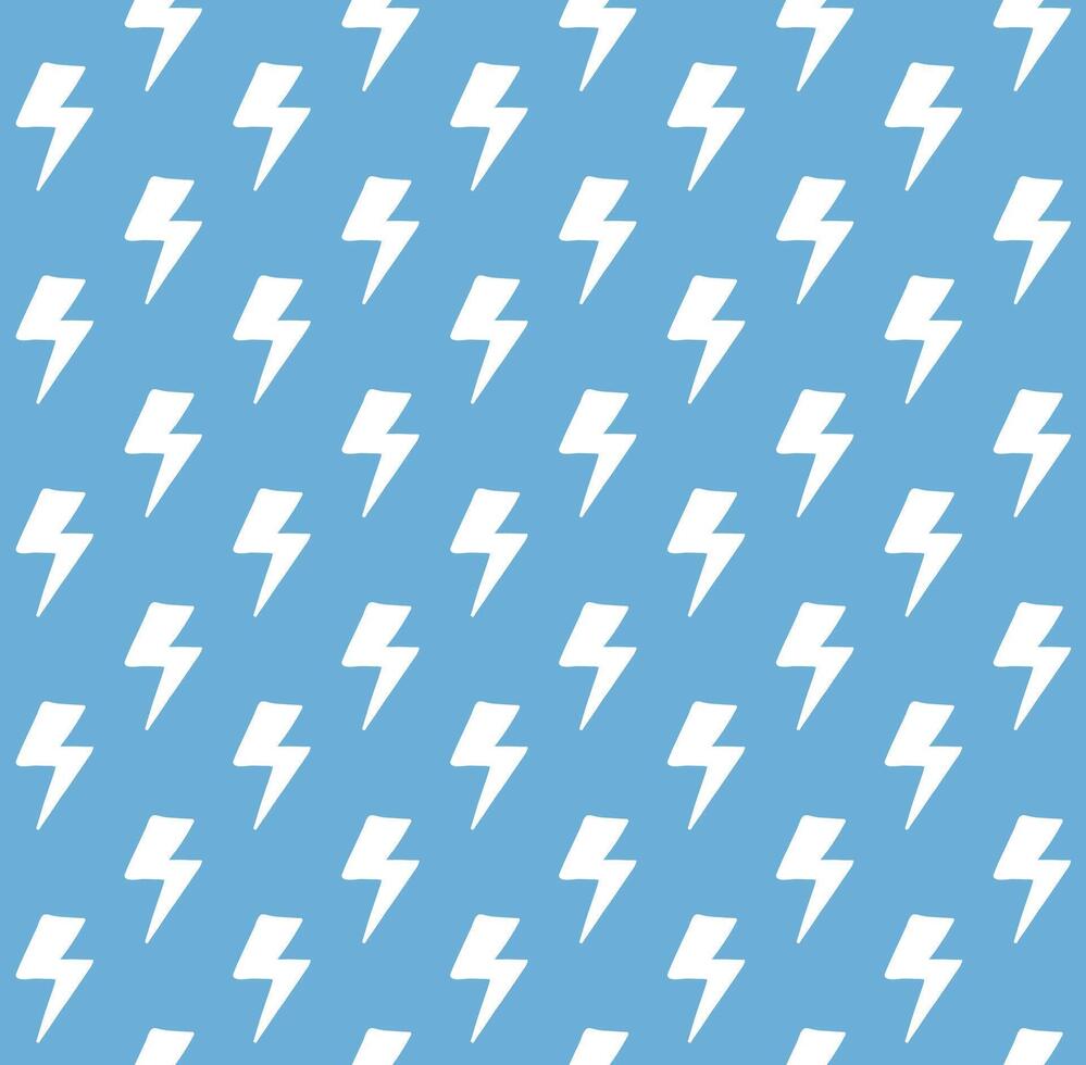 Seamless pattern of doodle lightning vector