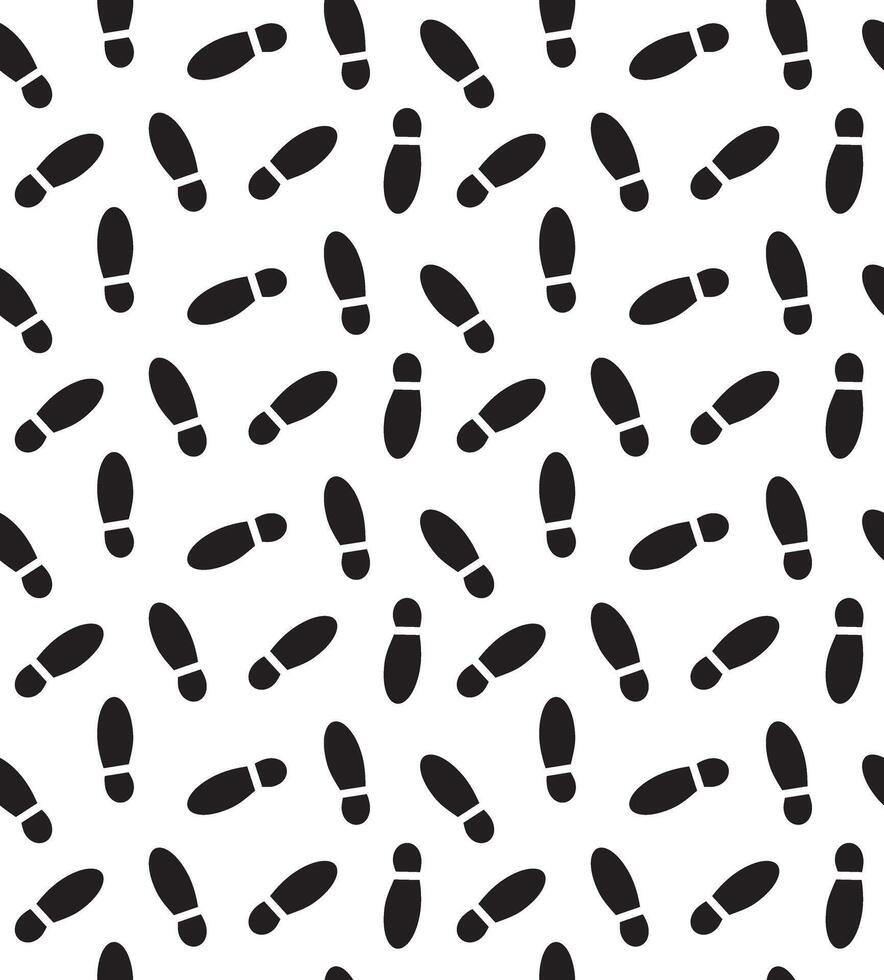 Seamless pattern of boot foot print vector