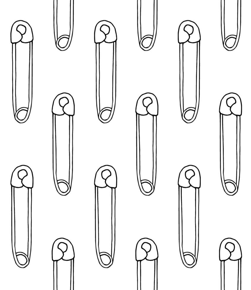 Seamless pattern of sketch English pins vector