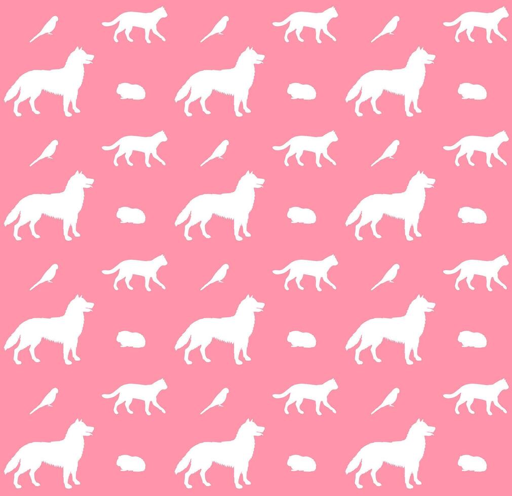 Seamless pattern of hand drawn sketch pet vector