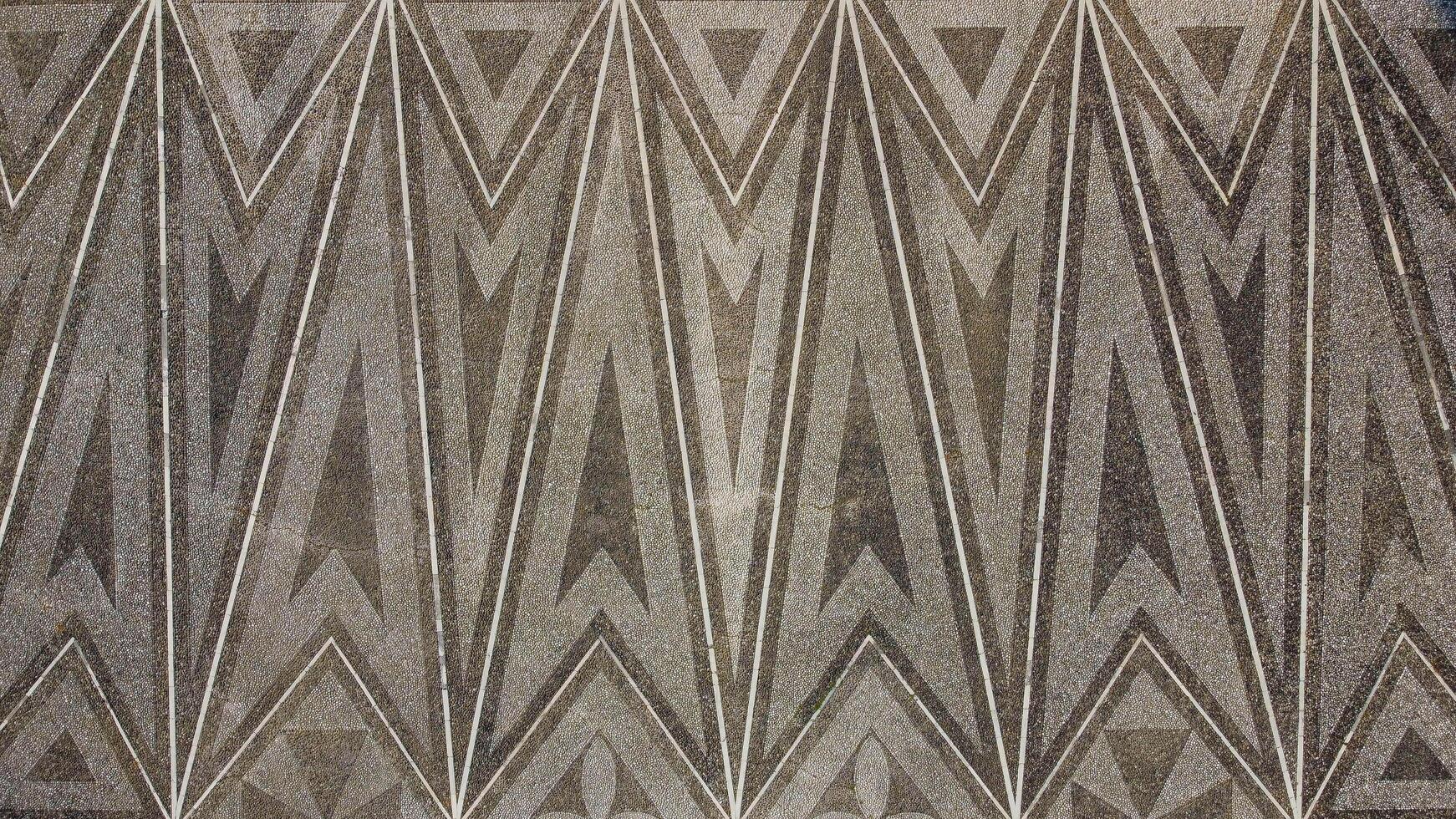 Possagno, VI, 2024, Square floor pattern with geometric shapes like triangles. Top down aerial view texture background photo