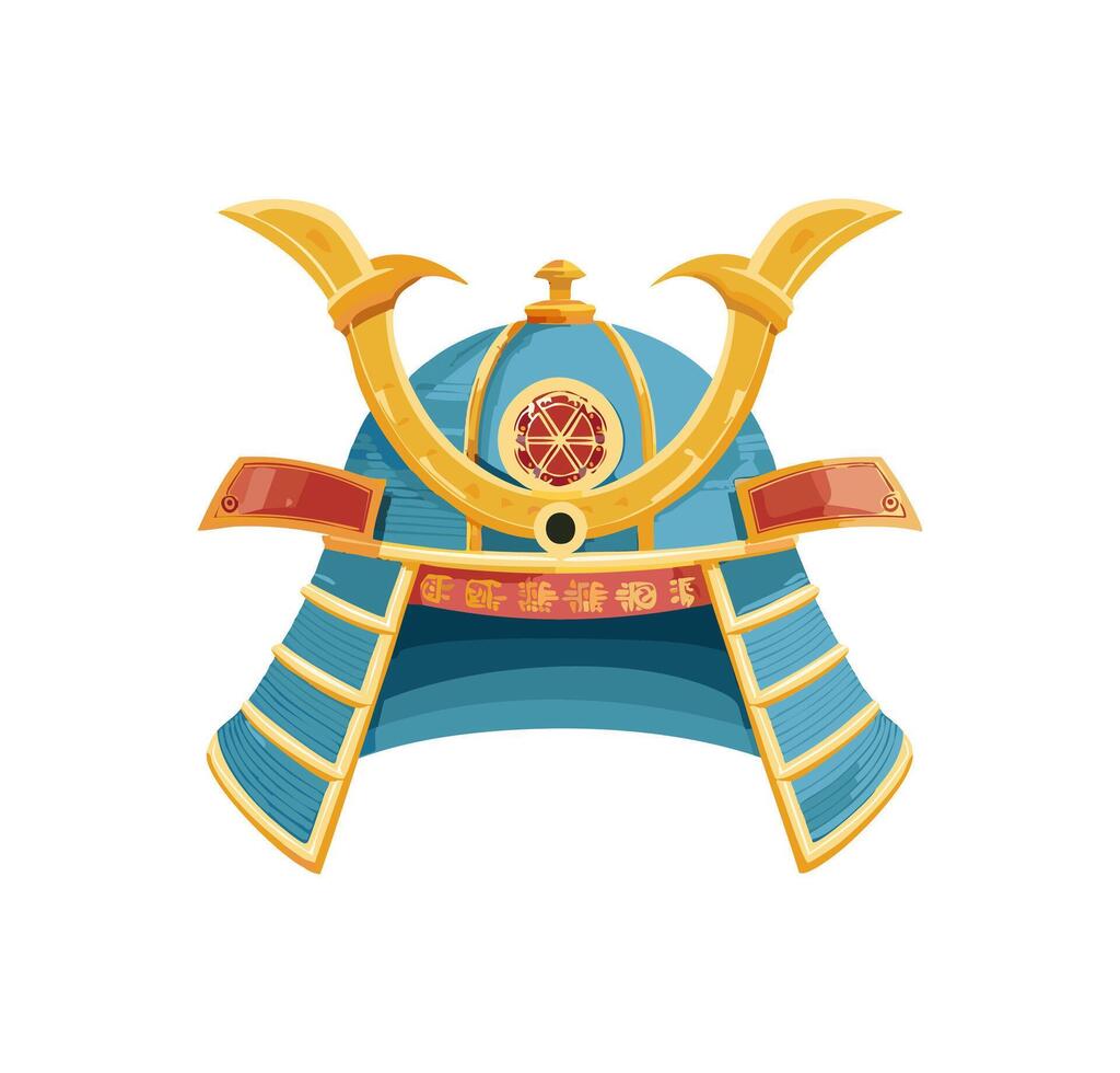 Mechanical Samurai Kabuto vector