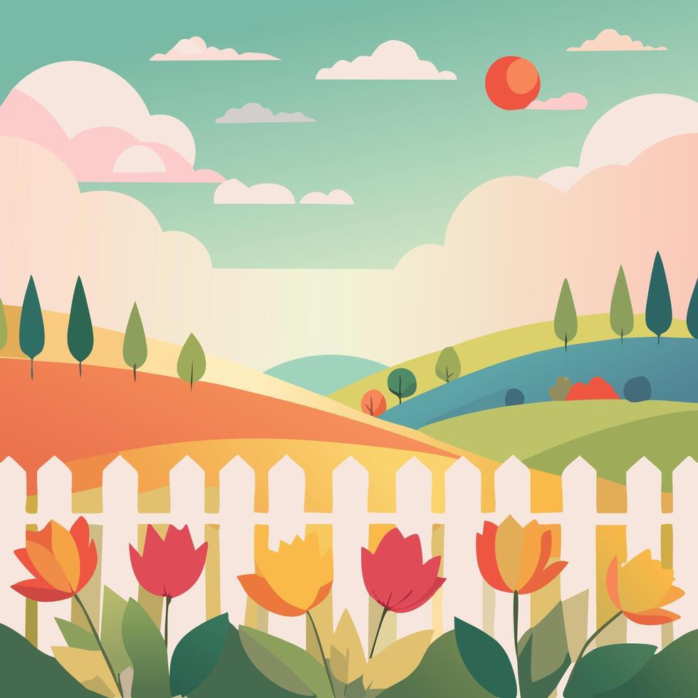 Spring Floral Illustration vector
