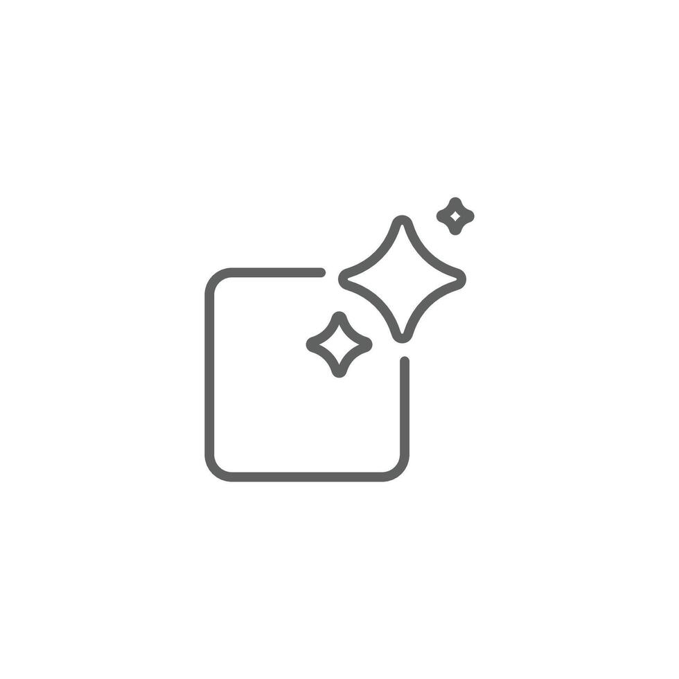 AI star line icon. Generate AI symbol. Tools for Generate from the Text. Large data processing, database concept. Isolated editable stroke vector