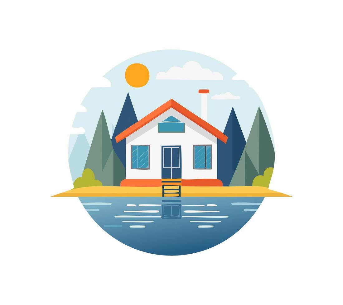 Lakeside Cottage Retreat vector