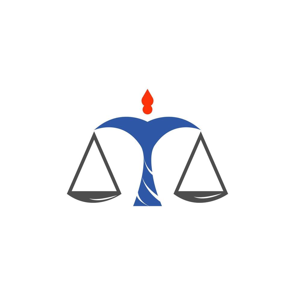 Abstract image of a justice scale with a red flame. Symbolizes balance, fairness, and law, blending artistic and legal concepts. vector