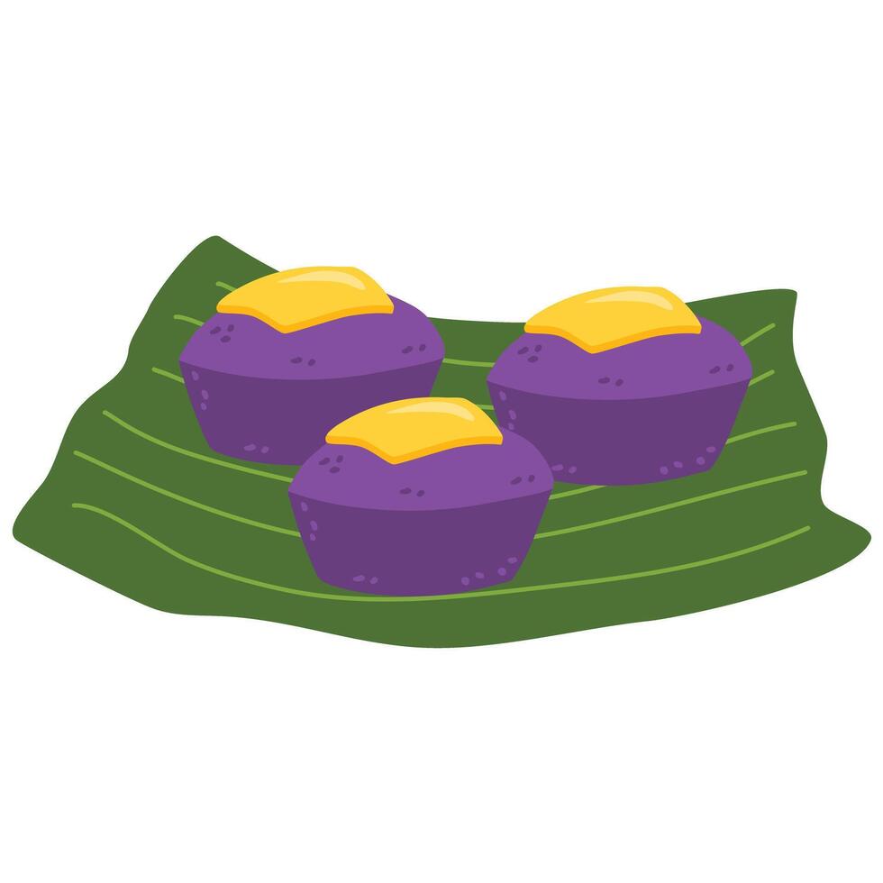 puto cheese filipino steamed caake illuustration vector