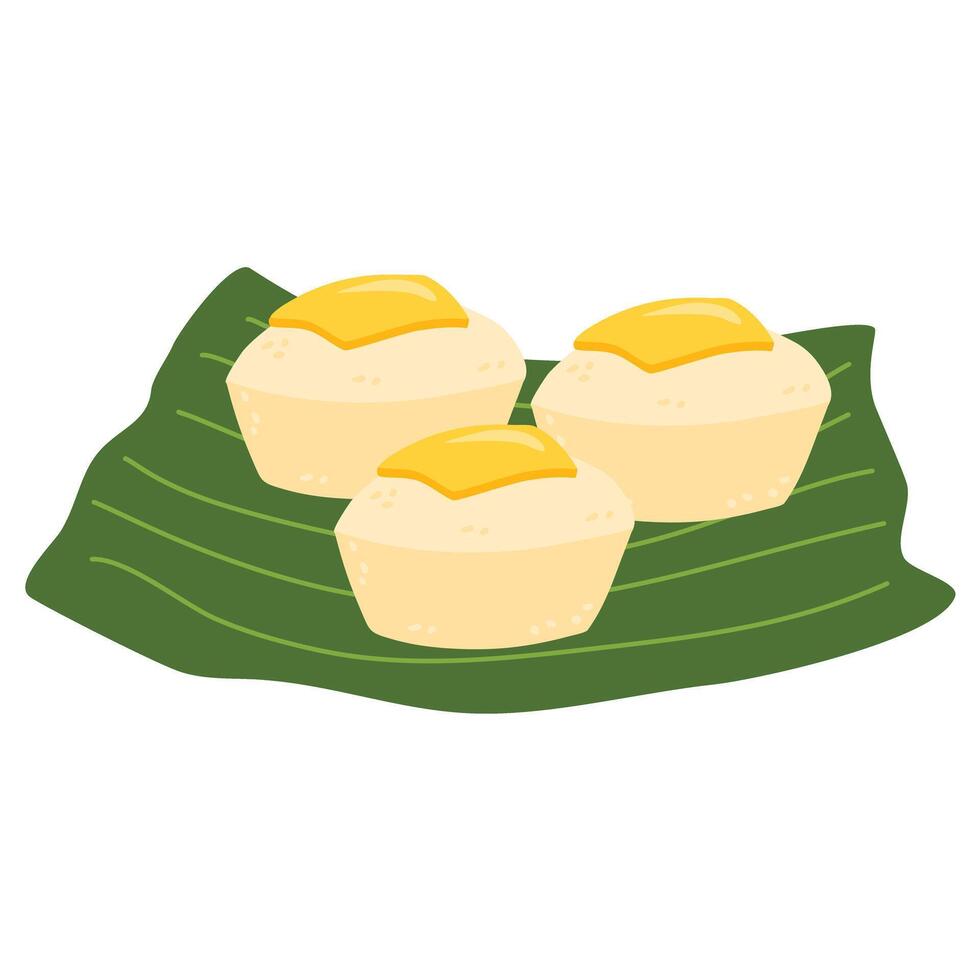 Easy Puto Recipe Filipino Steamed Rice Cakes vector