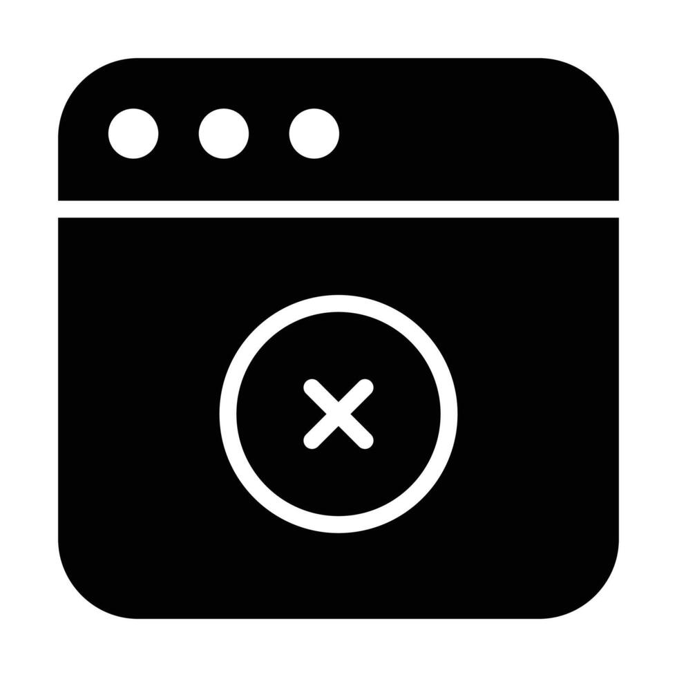 Simple Website glyph icon. The icon can be used for websites, print templates, presentation templates, illustrations, etc vector