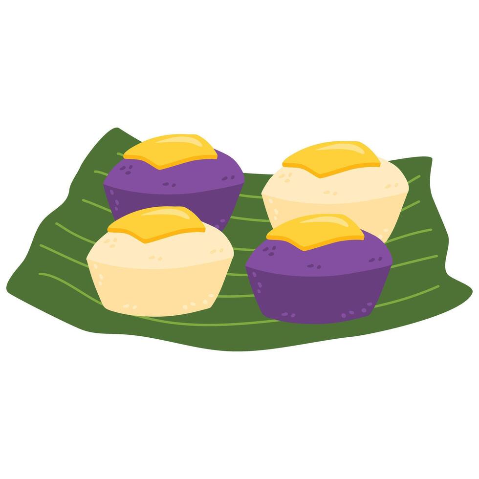 filipino ube buchi sweet purple yam ube vector