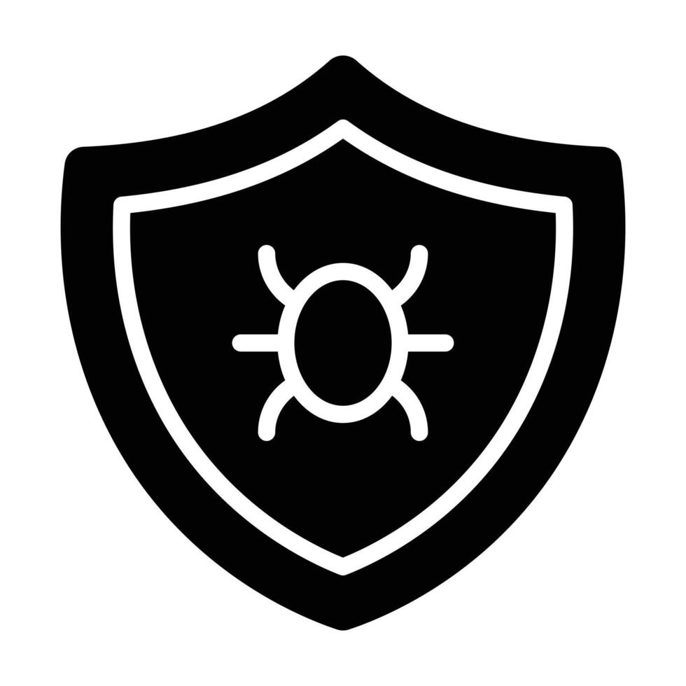Simple Antivirus glyph icon. The icon can be used for websites, print templates, presentation templates, illustrations, etc vector