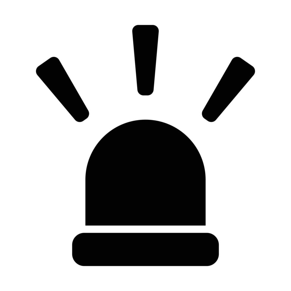 Simple Siren glyph icon. The icon can be used for websites, print templates, presentation templates, illustrations, etc vector