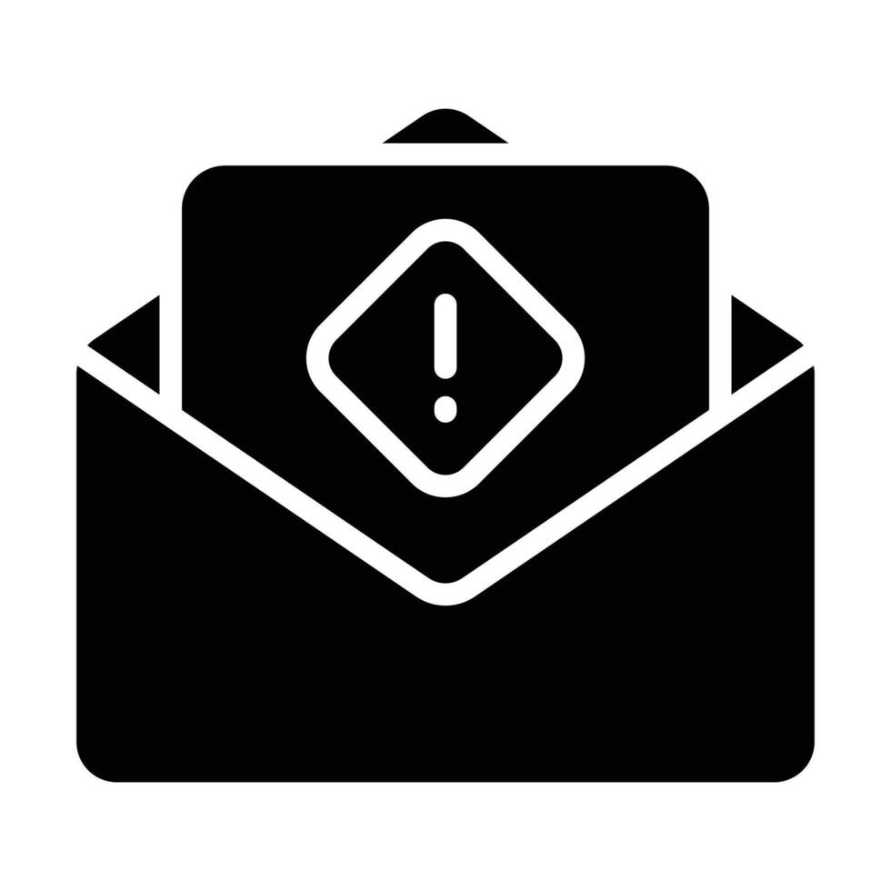 Simple Spam glyph icon. The icon can be used for websites, print templates, presentation templates, illustrations, etc vector