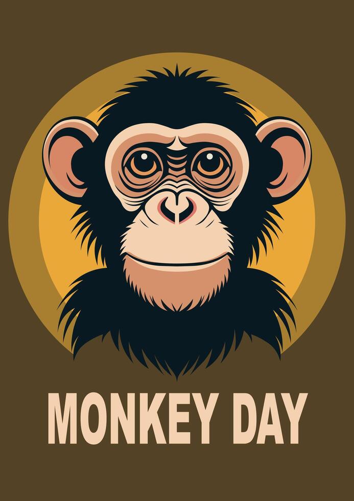 Monkey Day background. vector