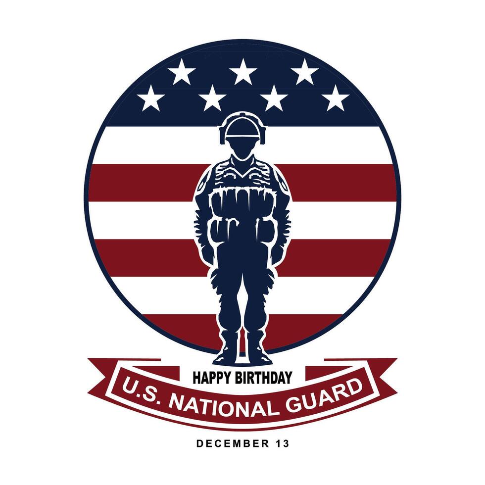 U.S.National Guard Birthday background. vector